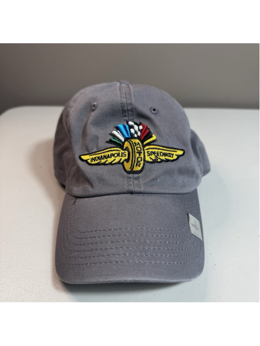 Indianapolis Motor Speedway Gray Hat Cap Adjustable Embroidered Racing Indy 500